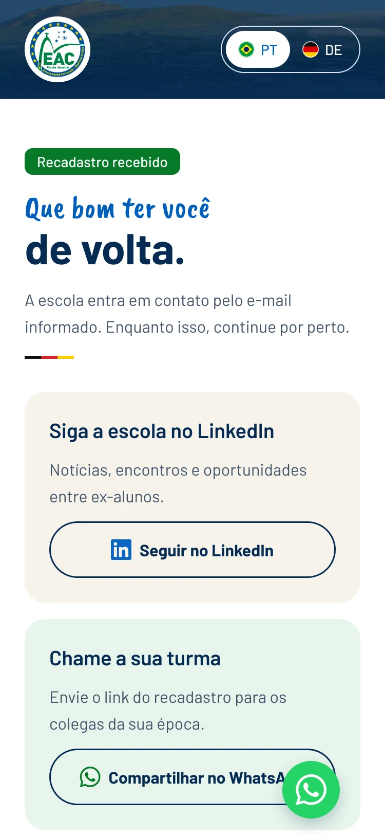 O obrigado que chama a turma