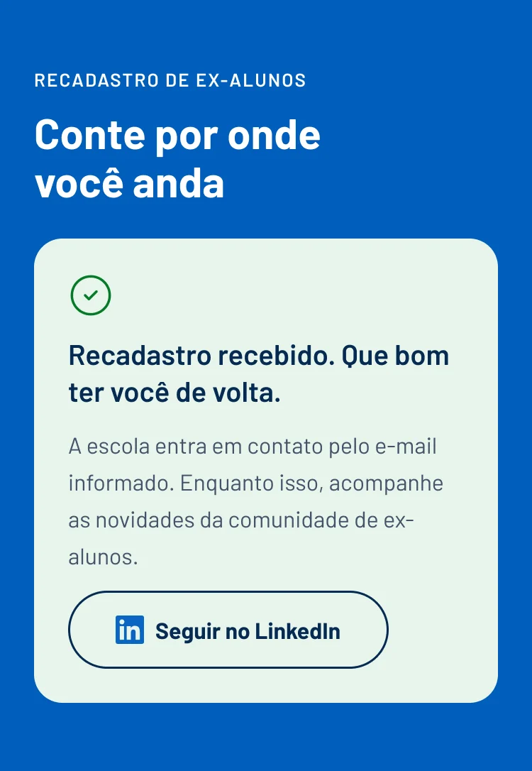 Formulário: Sucesso