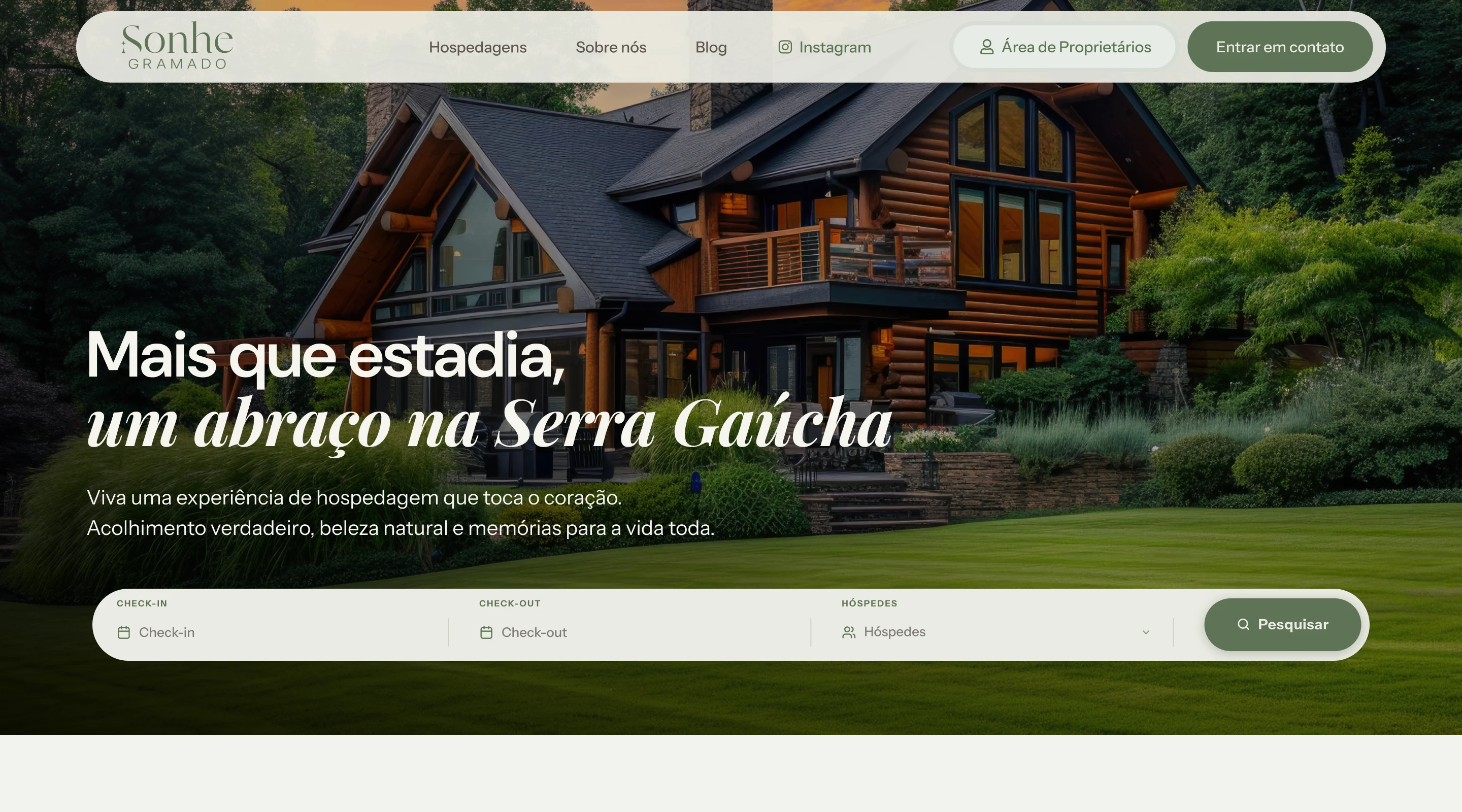 A home inteira, do jeito que está no ar.